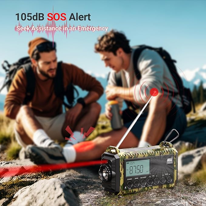 Emergency Radio 12000, Auto Digital Weather Radio Portable AM FM SW NOAA - Image 6