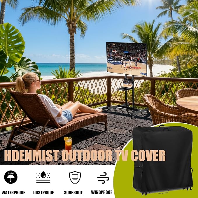 Hdenmist Outdoor TV Cover 44 Inch Weatherproof, Waterproof Outdoor TV Stand - Image 9