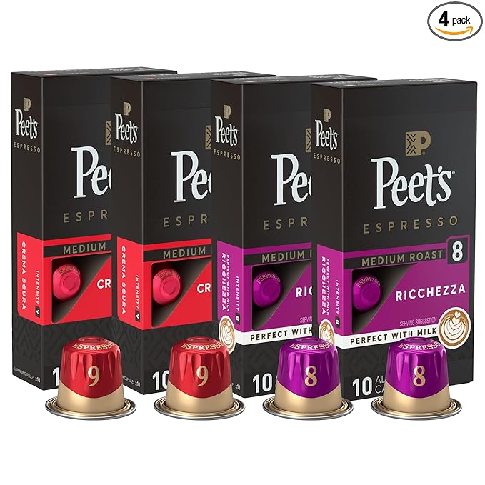 Peet's Coffee, Medium Roast Espresso Capsules Variety Pack, Compatible by Peet%E2%80%99sCoffee