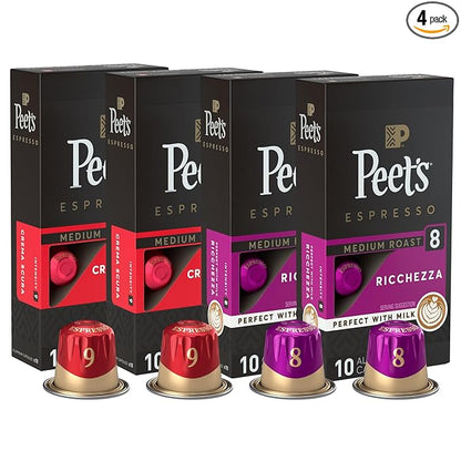 Peet's Coffee, Medium Roast Espresso Capsules Variety Pack, Compatible by Peet%E2%80%99sCoffee