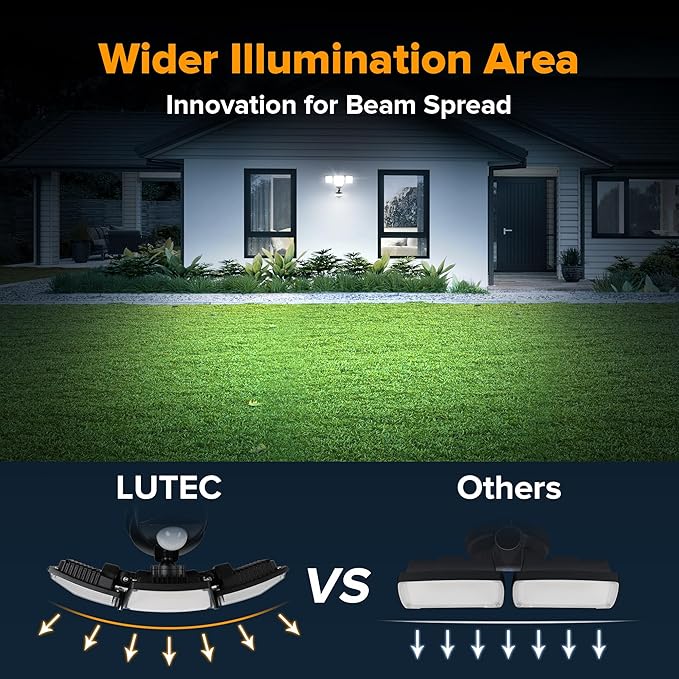LUTEC 84W 9500LM LED Security Light Hardwire Motion Sensor Outdoor Lights - Image 8