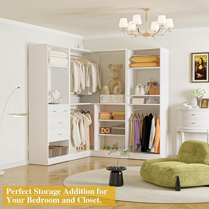 Unikito 86” Closet System, Large Corner Closets Organizer - Image 3