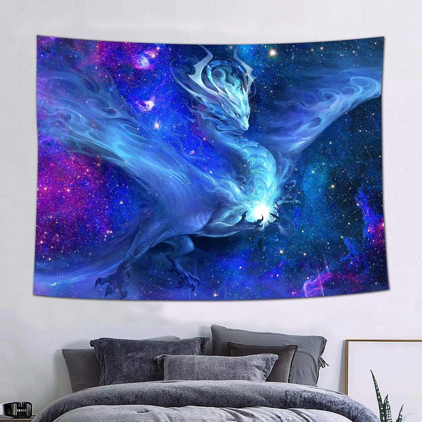 FEASRT Fantasy Dragon Tapestry Galaxy Tapestry Wall Art Decor for Bedroom Living Room Apartment Dorm Decorations Wall Hanging Tapestries 60x40 Inch GTLSAY1453
