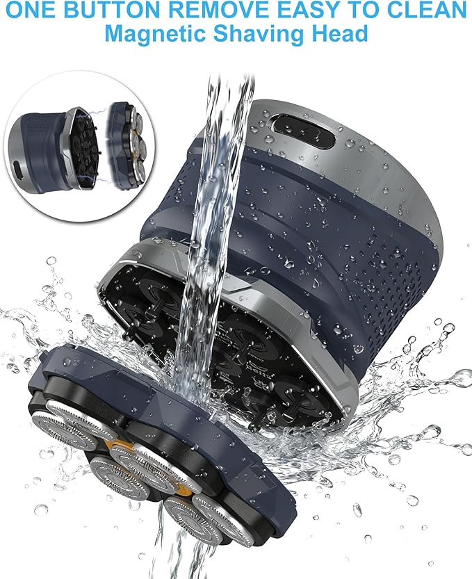 Clicar head shavers for bald men, Magnetic Detachable Head Shaver，Wet or Dry - Image 2