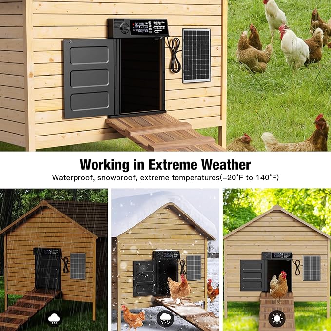 Automatic Chicken Coop Door, Large Size Solar Powered Coop Door - Image 5