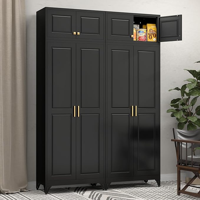 Kitchen Pantry Storage Cabinets, Utility Kitchen Cupboard, Large Steel Cabinets - Image 2