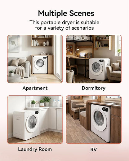 Euhomy 1.5 Cu.Ft Portable Dryer, 850W Clothes Dryer - Image 8