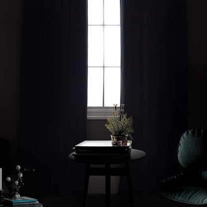 CUCRAF Black Blackout Curtains & Drapes Grommet Soundproof Curtains - Image 7
