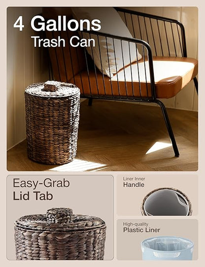 4 Gallons Wicker Waste Basket - Image 3