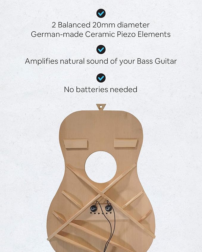 Journey Instruments Passive Piezo Bass Pickup – EP002K Two Balanced German-made - Image 2