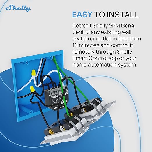 Shelly 2PM Gen4 | Wi-Fi, Zigbee & Matter 2-Channel Smart Relay Switch - Image 4