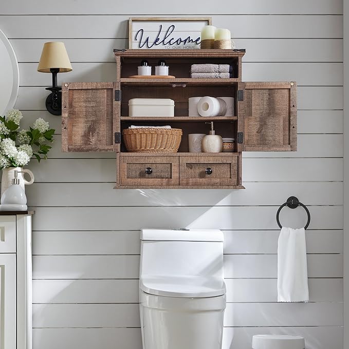 ACCOHOHO Bathroom Wall Cabinet, Farmhouse 24" Wide Medicine Cabinet - Image 4