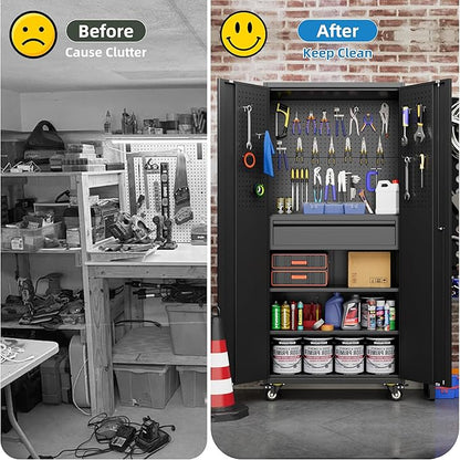 SUXXAN 71" Metal Garage Storage Cabinet - Image 6