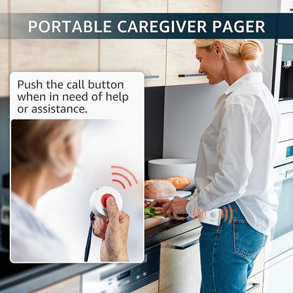 Call Button for Elderly and Caregiver Pager Portable SOS Alert System Alarm for - Image 2