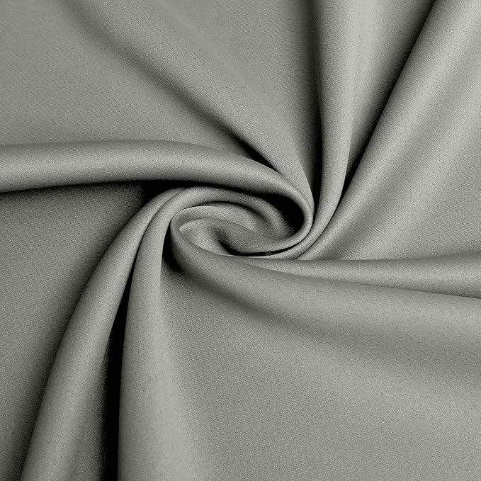 CUCRAF Light Grey Blackout Curtains 90 Inches Long, Thermal Insulated Noise - Image 7