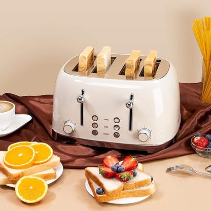 4 Slice Toaster Roter Mond Retro Stainless Steel - Image 6