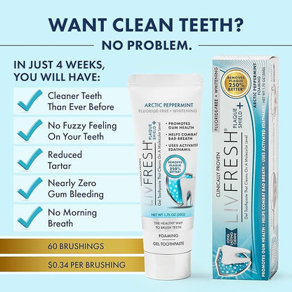LIVFRESH Toothpaste Gel, Clinically Proven to Remove Plaque 250% Better - Image 8