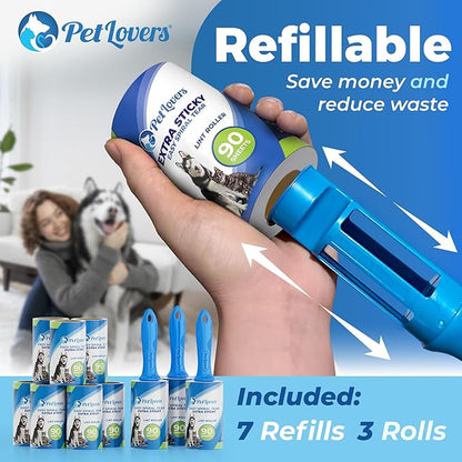 PetLovers Extra Sticky Lint Roller Mega Value Set 900 Sheets - Image 6