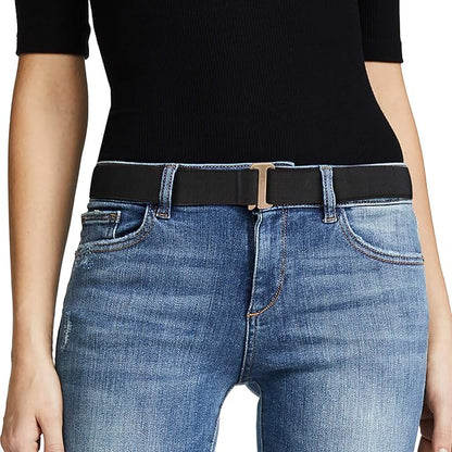 JASGOOD Women No Show Stretch Belt Elastic Web Strap Belt by JASGOOD