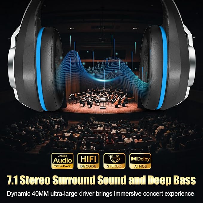 Ordtop 2.4GHz Wireless Gaming Headsets - Image 2