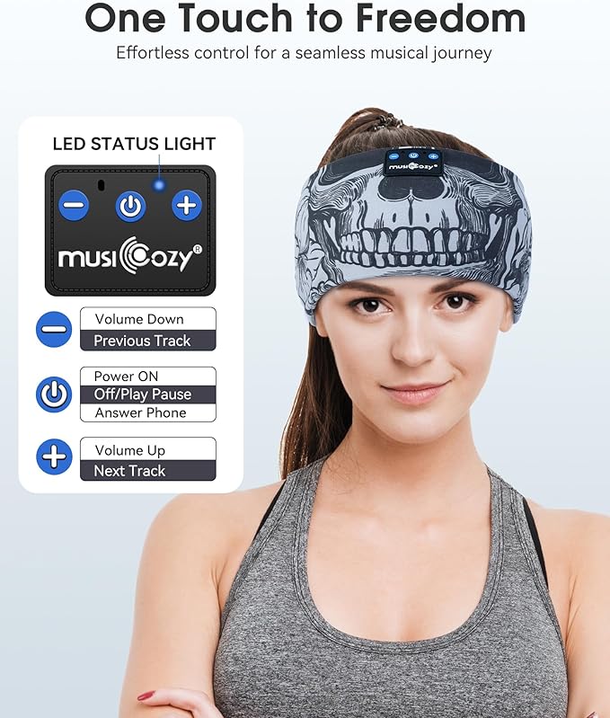 MUSICOZY Sleep Headphones Bluetooth Headband, Wireless Sleeping Headphones - Image 5