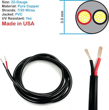 NATIONAL Wire & Cable – 22 AWG 2-Conductor Premium Copper Wire, 25 ft, Stranded - Image 2