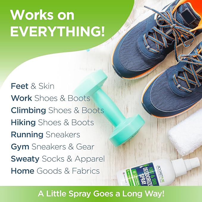 Rocket Pure Natural Foot and Shoe Deodorizer Spray, Deodorant and Odor - Image 6