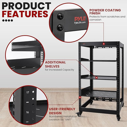 Pyle 20U Open Frame Server Rack - Image 6