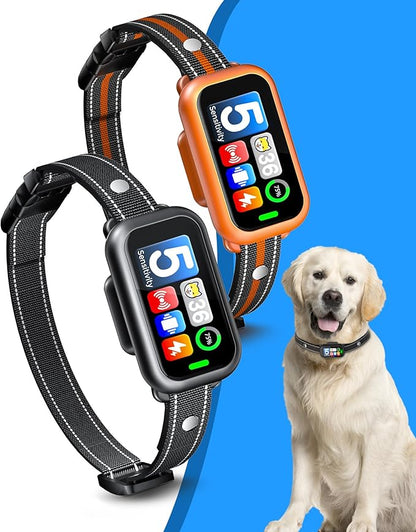 2 Pack Dog Bark Collar for Large Medium Small Dogs, 1s Fast Stop Barking by Unknown