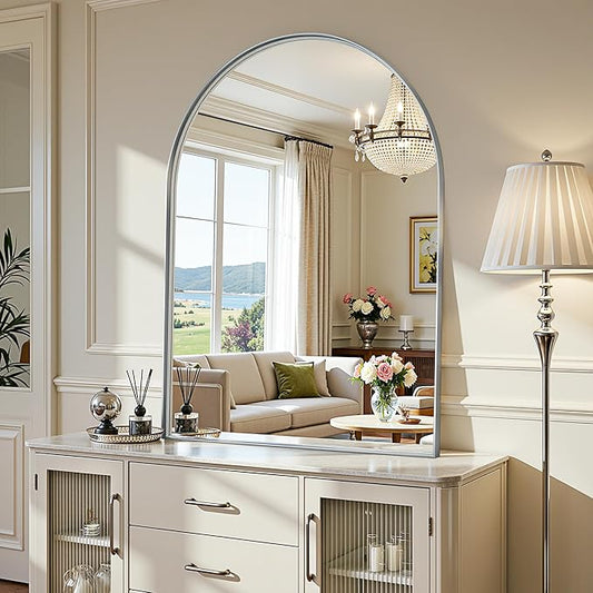 Arched Mirror 24"x36", Bathroom Mirror, Wall Mounted Vanity Mirror by AntokMirror
