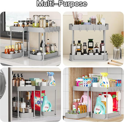 Ukeetap 2 Pack Multi-Purpose Pull-Out Storage Organizers, Under Sink Organizers - Image 6