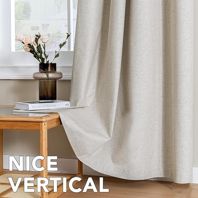 H.VERSAILTEX Linen Curtains 100% Blackout Curtains - Image 7