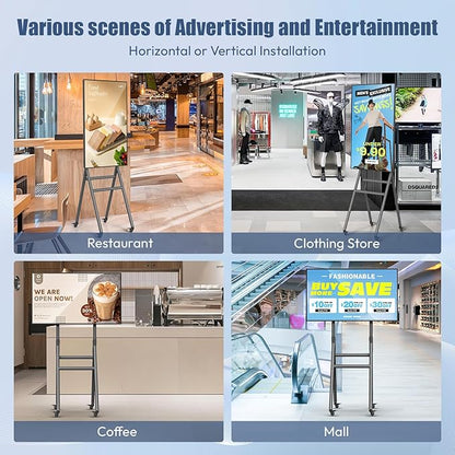 QIXZOCV MWE 43 Inch Mobile Digital Signage Display Kiosk - Image 7