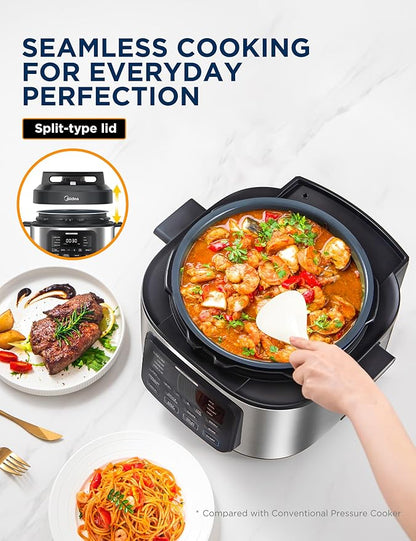 Midea WideMax 12-in-1 Electric Pressure Cooker, 6.5 Quart, 12 Presets, Rice - Image 3