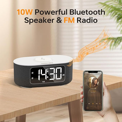 JALL Fabric Alarm Clock for Bedroom, - Image 4