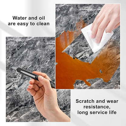 Wall Panels Peel and Stick，PVC Imitation Artificial Marble Tiles Sticker，10 pcs - Image 6