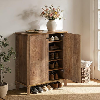 LITTLE TREE Shoe Cabinet with Doors, 5-Tier Shoe Cabinet - Image 3