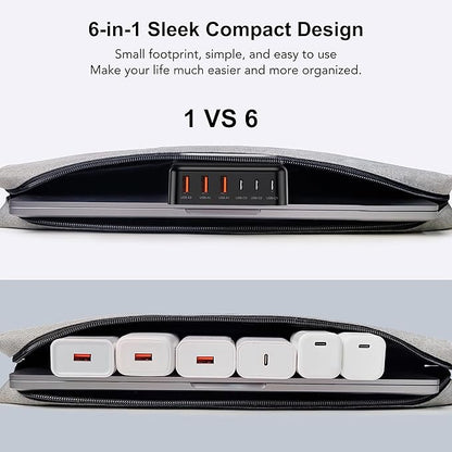 USB C Fast Charger, 100W GaN 6 Port Type C Charging Station Hub Block Cube - Image 7