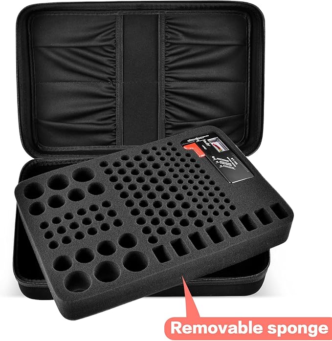 Comecase Hard Battery Organizer Storage Box, Carrying Case Bag Holder - Image 4