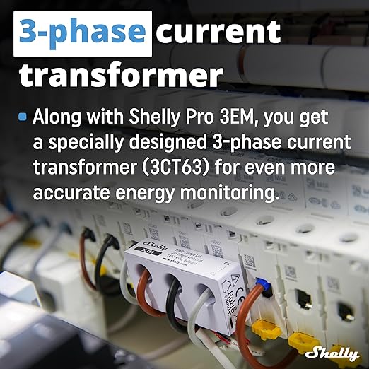 Shelly Pro 3EM 3CT 63 | Wi-Fi & LAN 3-Phase Professional Smart Energy Meter | - Image 4