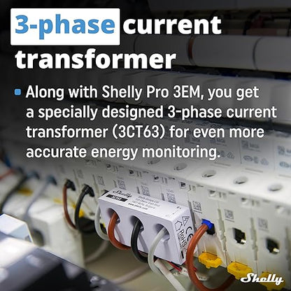 Shelly Pro 3EM 3CT 63 | Wi-Fi & LAN 3-Phase Professional Smart Energy Meter | - Image 4