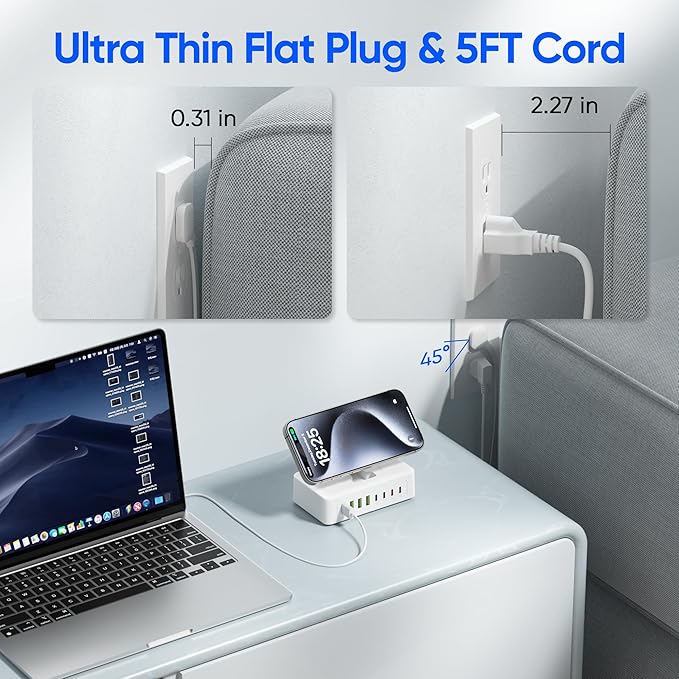 11-in-1 Charging Station USB-C Power Strip, 300W USB C Charger Block, 2AC - Image 6