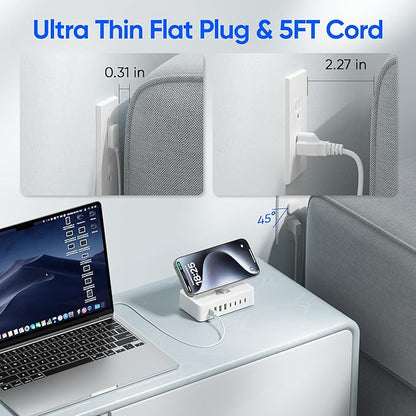11-in-1 Charging Station USB-C Power Strip, 300W USB C Charger Block, 2AC - Image 6