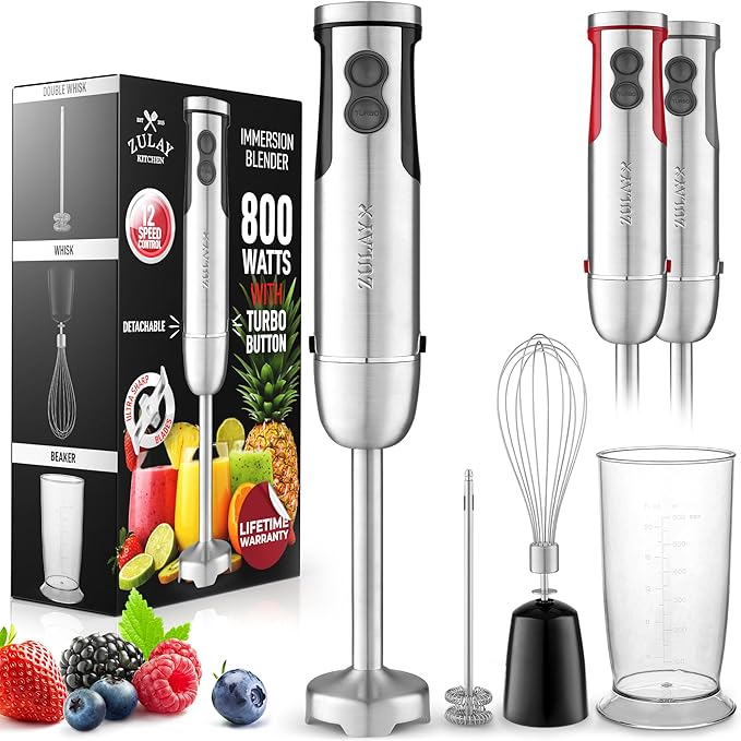 Zulay 4-in-1 Immersion Stick Mixer Hand Blender by ZulayKitchen