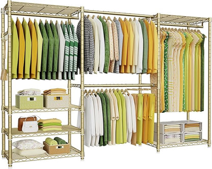 Ulif E1 Heavy Duty Closet Garment Rack, 6 Tiers Adjustable Metal Freestanding by Ulif