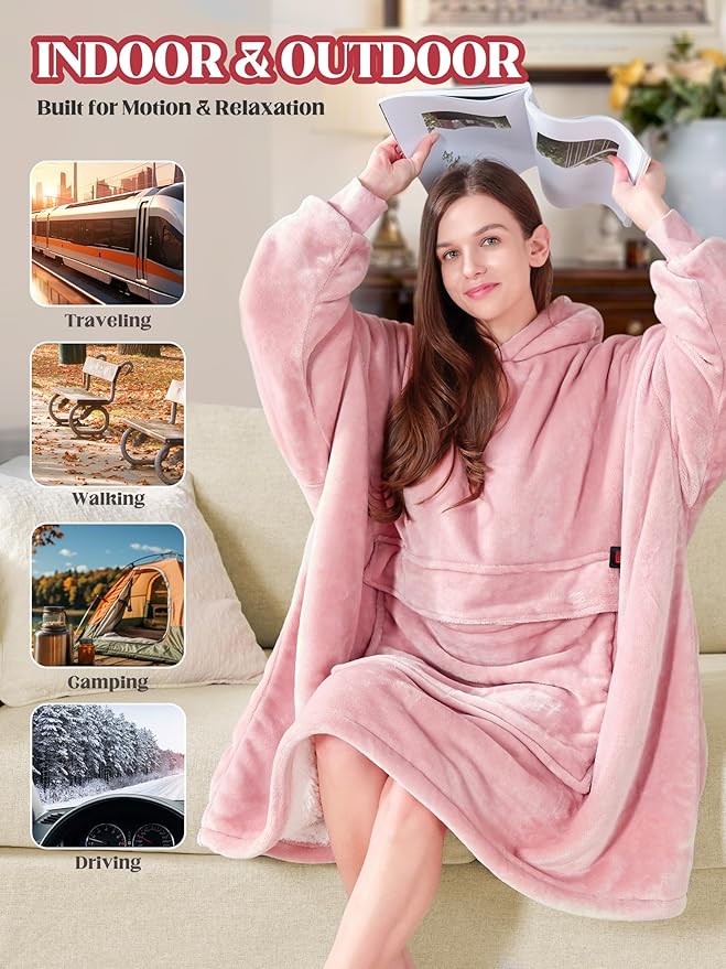 MAXEVE Heated Wearable Blanket Hoodie - Image 7