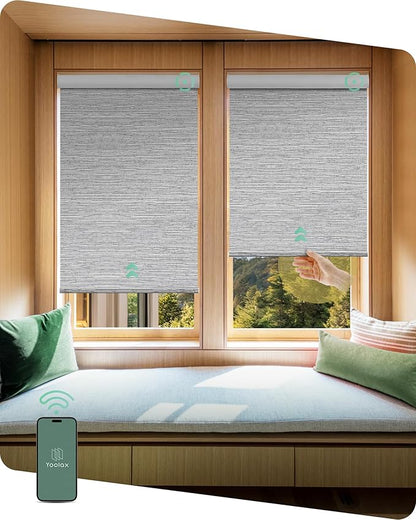Yoolax Motorized Shades Dual Control, MotionFlex Motorized Roller Shades by Yoolax
