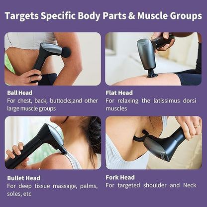 CAREKING 2-in-1 Detachable Muscle Massage Gun Deep Tissue - Image 4