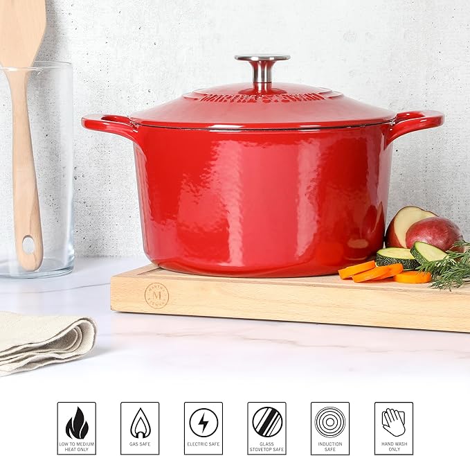 Martha Stewart Gatwick 4 Quart Enamel Cast Iron Dutch Oven - Image 6