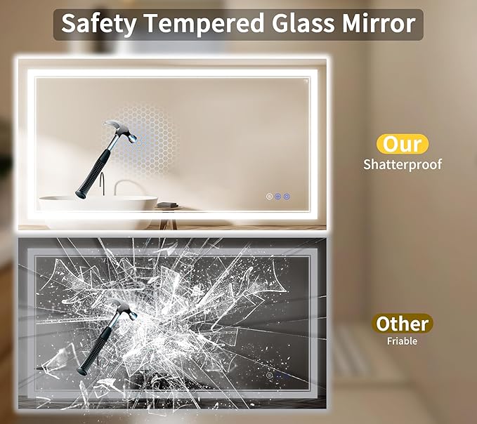 36"x48" LED Bathroom Mirror - Image 6
